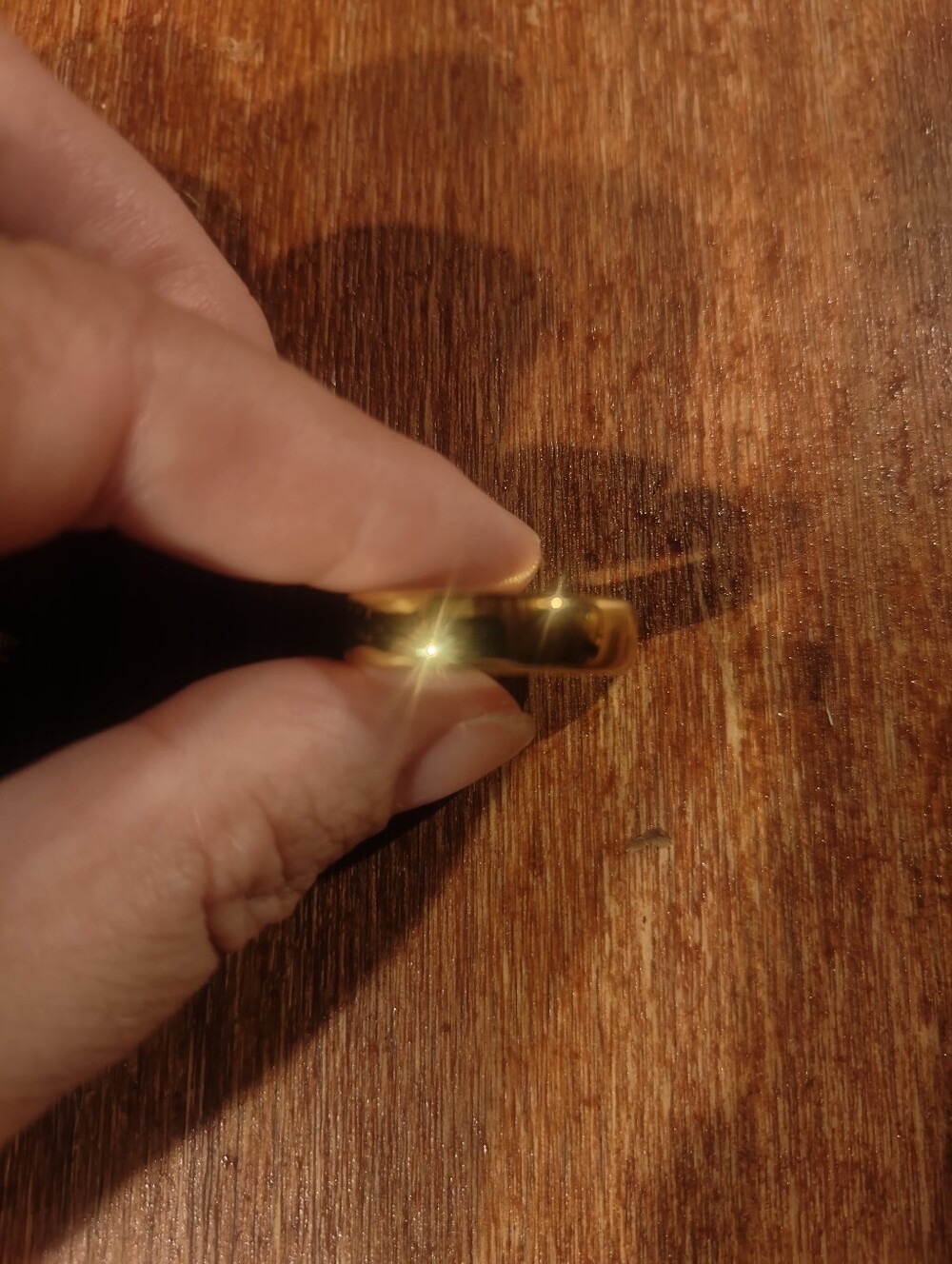 Simple Gold Tungsten Band Ring Size 8